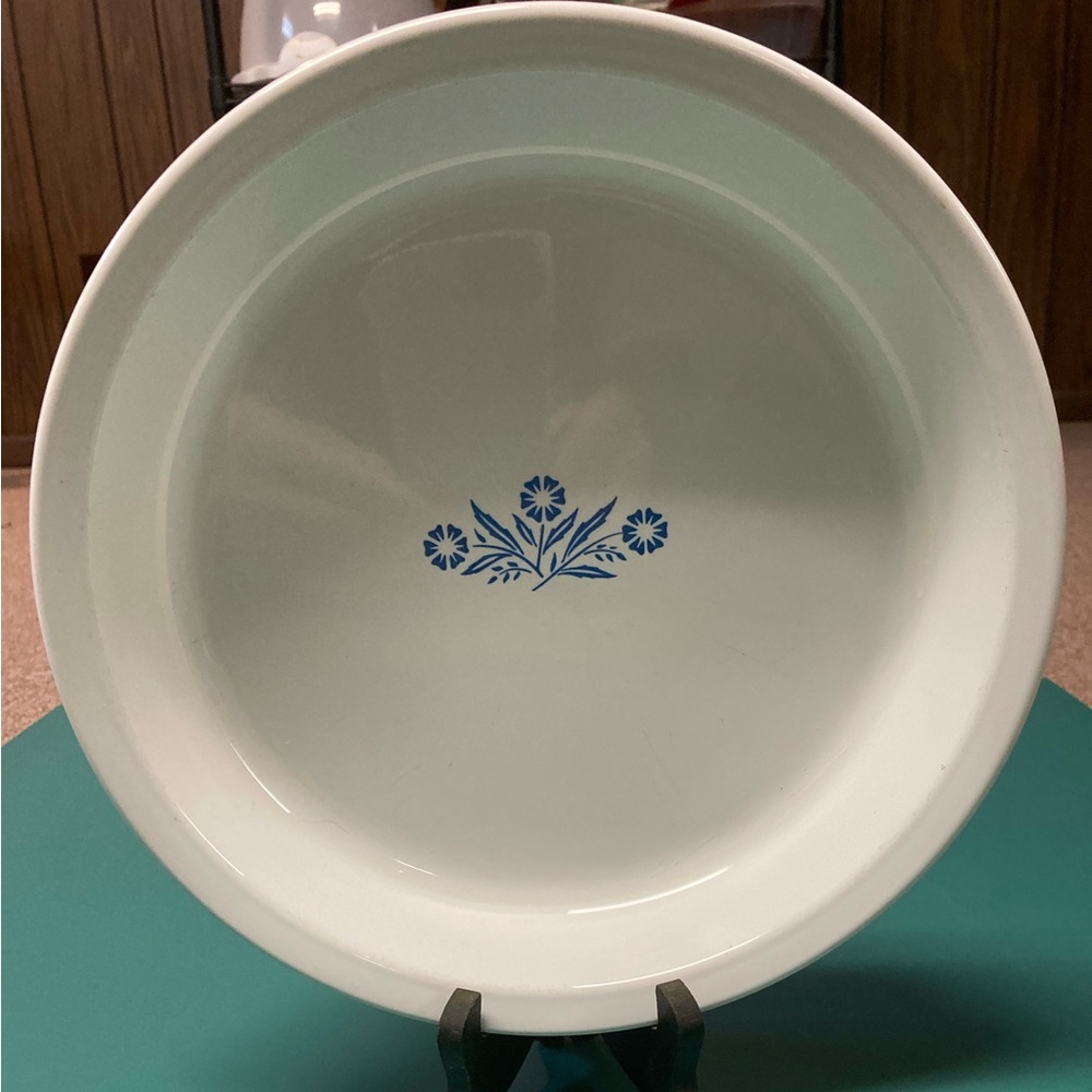 Vintage Corningware Pie Plate P-309 with Blue Cornflower